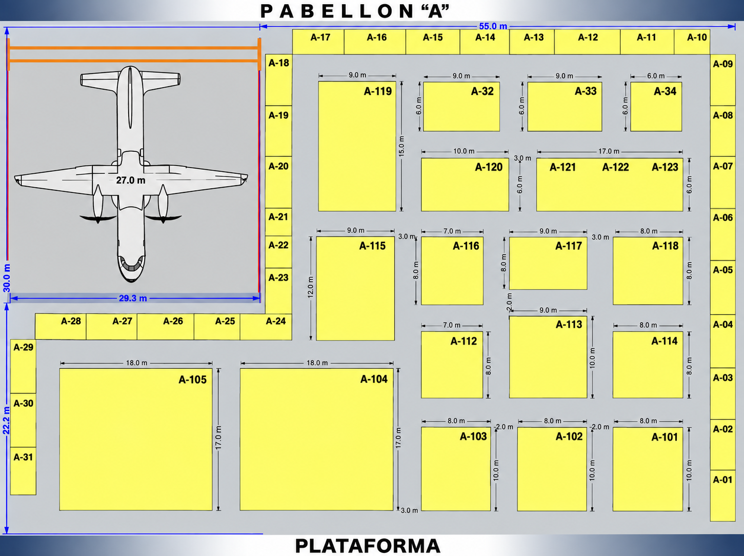 Mapa de Pabellón A