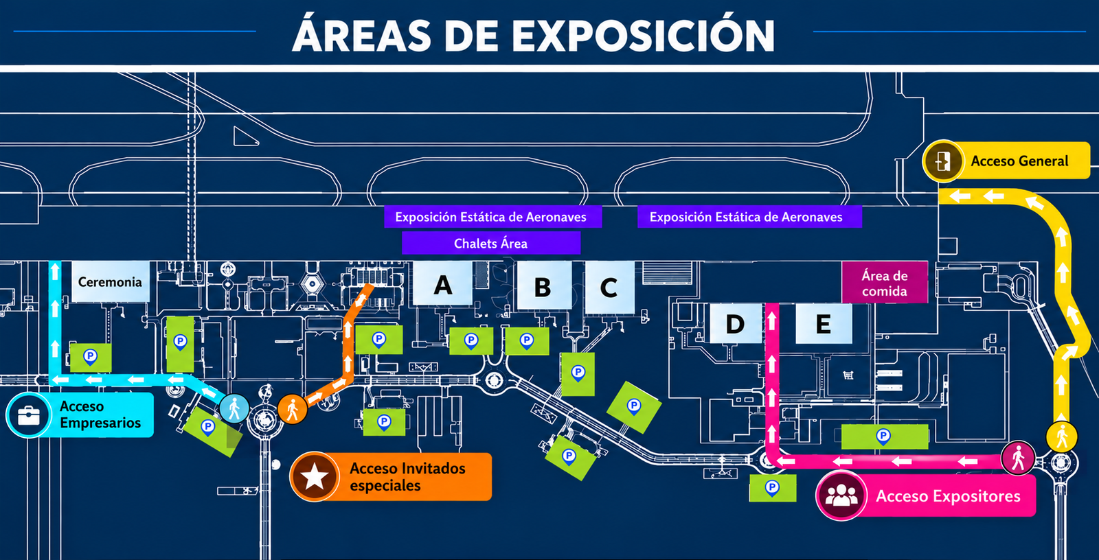 Mapa general de áreas de exposición FAMEX